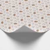 Kerst peperkoek vakantie koekjes cadeaupapier (Hoek)