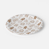 Kerst peperkoek vakantie koekjes papieren bordje (Gekanteld)