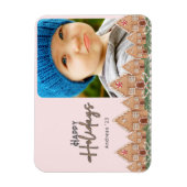 Kerst peperkoek vakantie waterverf magneet (Verticaal)