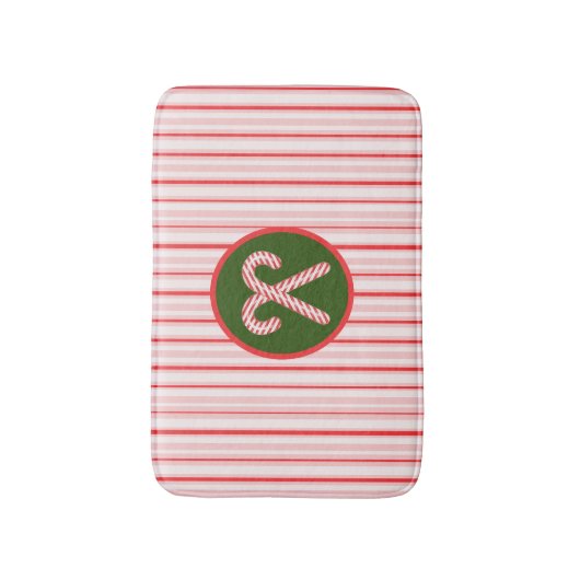 Kerst/pepermunt Badmat (Voorkant Verticaal)