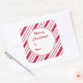 Kerst pepermunt cadeau Label Stickers (Envelop)