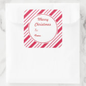 Kerst pepermunt cadeau Label Stickers (Tas)