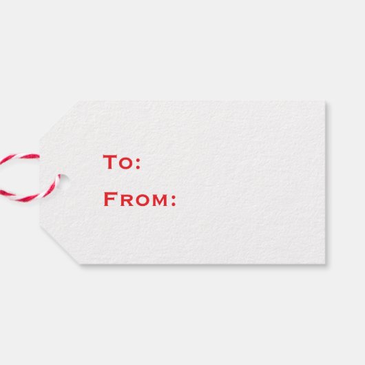 Kerst pepermunt Candy Cane Swirl Rood Gift Label Cadeaulabel (Achterkant Horizontaal)