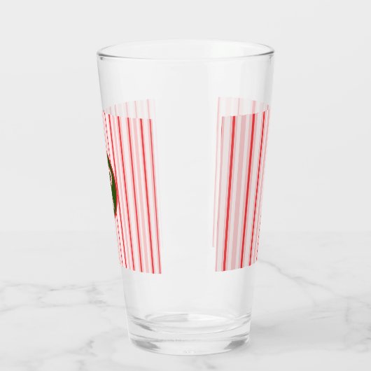 Kerst/pepermunt Glas (Links)