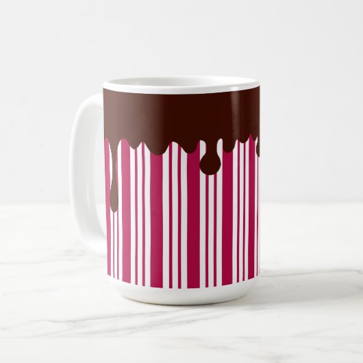 Kerst Pepermunt Heet Chocolade Mok (Voorkant links)