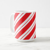 Kerst-pepermunt snoep strepen koffiemok (Voorkant links)