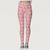 Kerst pepermunt Snoep swirl Leggings (Voorkant)