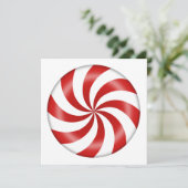 Kerst pepermunt Snoep vakantie Kaart (Staand voorkant)