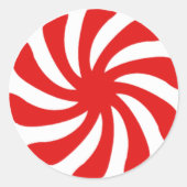 Kerst pepermunt Snoep werveling sticker (Voorkant)