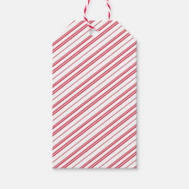 Kerst pepermunt snoepstripes cadeaulabel