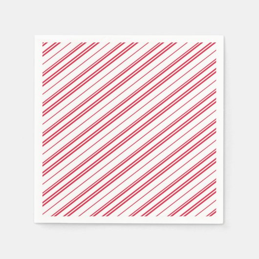 Kerst pepermunt snoepstripes servet (Voorkant)
