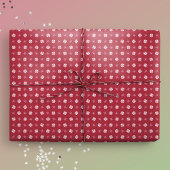 Kerst Pepermunt Snowflake Polka Dot Cadeaupapier