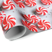 Kerst pepermunt swirl inpakpapier (Rol Hoek)
