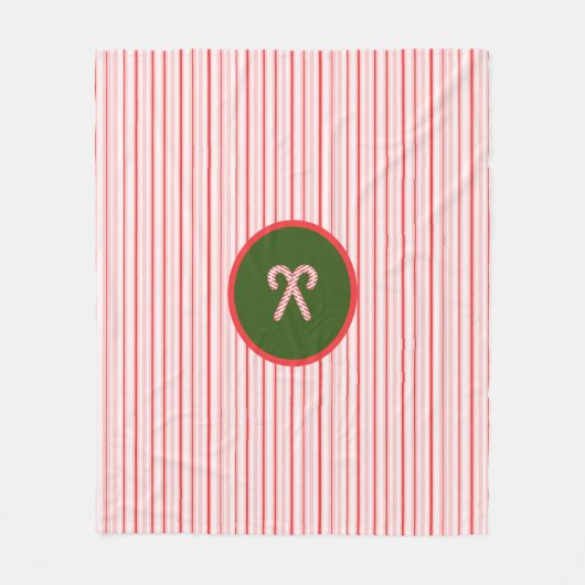 Kerst-/pepermuntendeken Fleece Deken (Voorkant)