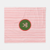 Kerst-/pepermuntendeken Fleece Deken (Voorkant (Horizontaal))
