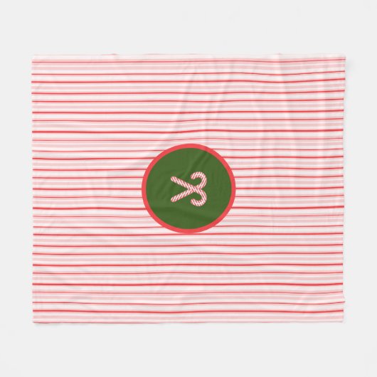 Kerst-/pepermuntendeken Fleece Deken (Voorkant (Horizontaal))