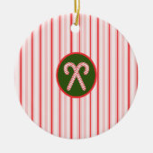 Kerst-/pepermuntsieraden Keramisch Ornament (Voorkant)