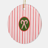 Kerst-/pepermuntsieraden Keramisch Ornament (Links)