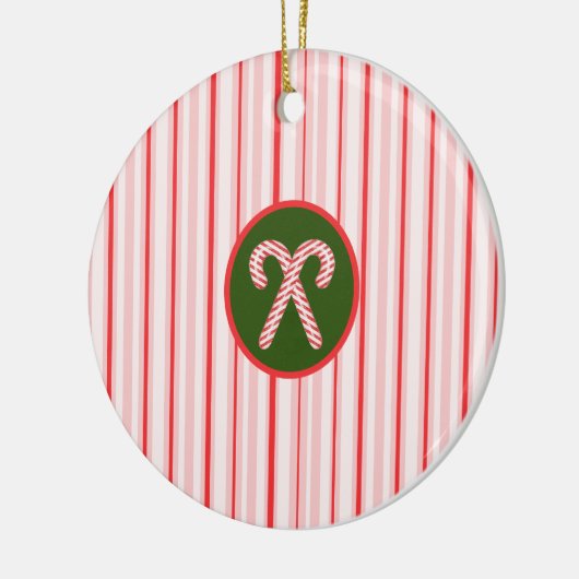 Kerst-/pepermuntsieraden Keramisch Ornament (Links)