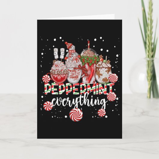 Kerst Peppermint Alles Koffie Chocolade M Kaart (Voorkant)