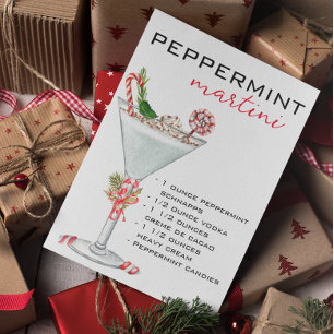 Kerst Peppermint Martini Cocktail Recept  Briefkaart