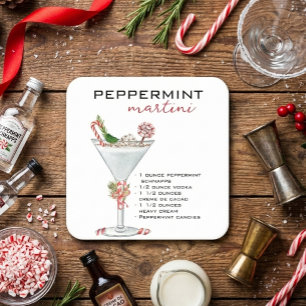 Kerst Peppermint Martini Cocktailrecept   Kartonnen Onderzetters