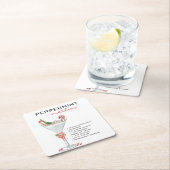 Kerst Peppermint Martini Cocktailrecept Kartonnen Onderzetters (Insitu)