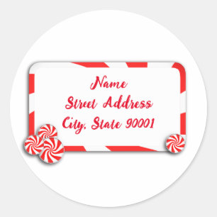 Kerst Peppermint Snoepgoed met label
