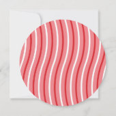 Kerst Peppermint Strepen Roze Rood Trouwen Kaart (Achterkant)