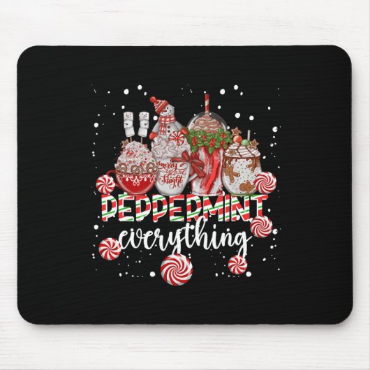 Kerst Peppermunt Alles Koffie Chocolade M Muismat (Voorkant)