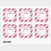 Kerst Peppermunt Cadeaublaadje Stickers (Vel)