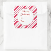 Kerst Peppermunt Cadeaublaadje Stickers (Tas)