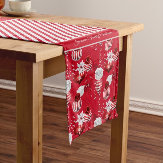 Kerst Peppermunt Print Medium Tafelloper (Voorbeeld)