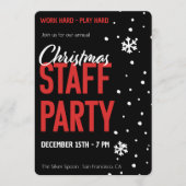 Kerst Personeelsfeest Kaart (Voorkant)
