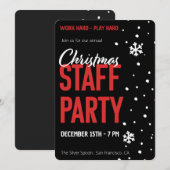 Kerst Personeelsfeest Kaart (Voorkant / Achterkant)