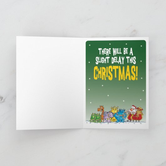 Kerst personeelsproblemen feestdagen kaart (Binnen)