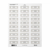Kerst Persoonlijk Beige Retouradres Etiket (Full Sheet)