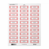 Kerst Persoonlijk Roze Retouradres Etiket (Full Sheet)