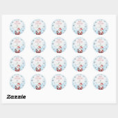 Kerst Persoonlijke Kerstman Leraar Ronde Sticker (Vel)