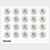 Kerst Perzische Kat Ronde Stickers (Vel)