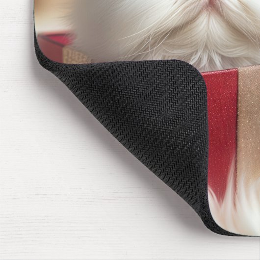 Kerst Perzische kitten in een geschenkdoos Muismat (Hoek)