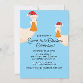 Kerst pet eenvoudige eend grappig leuke minimalist kaart