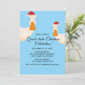 Kerst pet eenvoudige eend grappig leuke minimalist kaart (Staand voorkant)