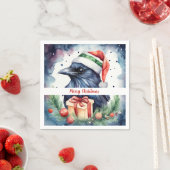 Kerst Pet Feestelijke Kraai - Servet (Insitu)