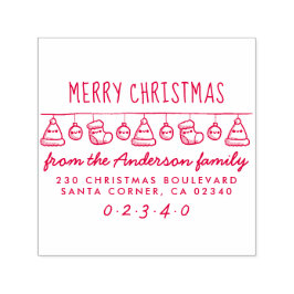 Kerst Pet & Kous Bunting Retouradres Zelfinktende Stempel