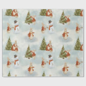 Kerst Peter Rabbit Cadeaupapier (Vlak)