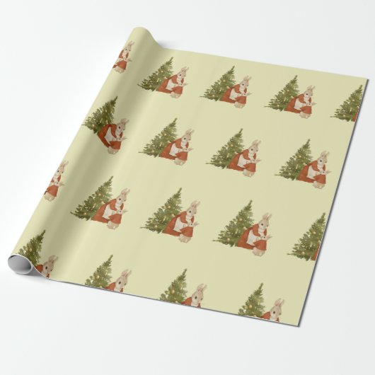 Kerst Peter Rabbit  Cadeaupapier (Uitgerold)