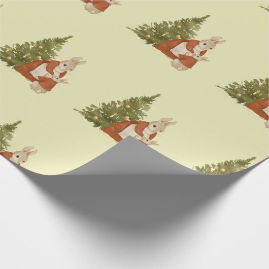 Kerst Peter Rabbit  Cadeaupapier (Hoek)