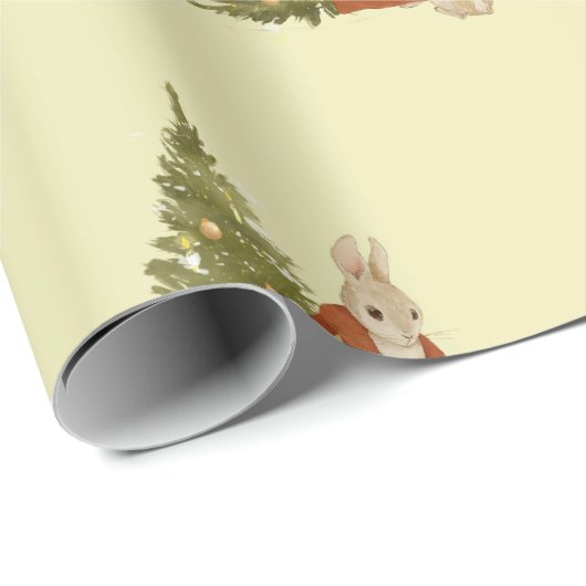 Kerst Peter Rabbit  Cadeaupapier (Rol Hoek)