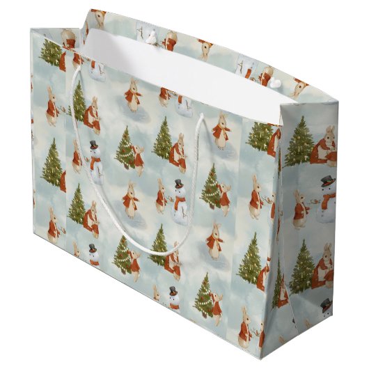 Kerst Peter Rabbit  Groot Cadeauzakje (Achterkant Gekanteld)